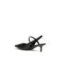 PINKO Black Calf Leather Bos Taurus Mid Heel Pumps