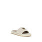 PINKO Cream Calf Leather Bos Taurus Flat Sandals