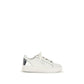PINKO White Calf Leather Bos Taurus Low Top Sneakers