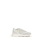 PINKO White Calf Leather Bos Taurus Athletic Sneakers