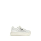 PINKO White Calf Leather Bos Taurus Platform Sneakers