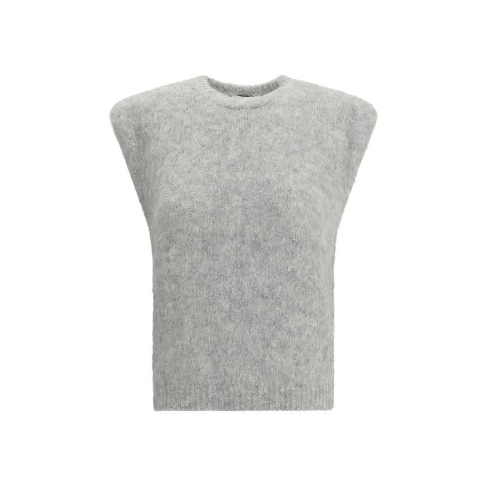 Forte_Forte Gray Alpaca Vicugna Pacos Sleeveles T-Shirt