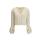 Moncler Cream Alpaca Vicugna Pacos Cardigan