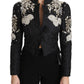 Elegant Black Silver Baroque Jacket