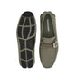Salvatore Ferragamo Gray Calfskin Slip-On Loafers