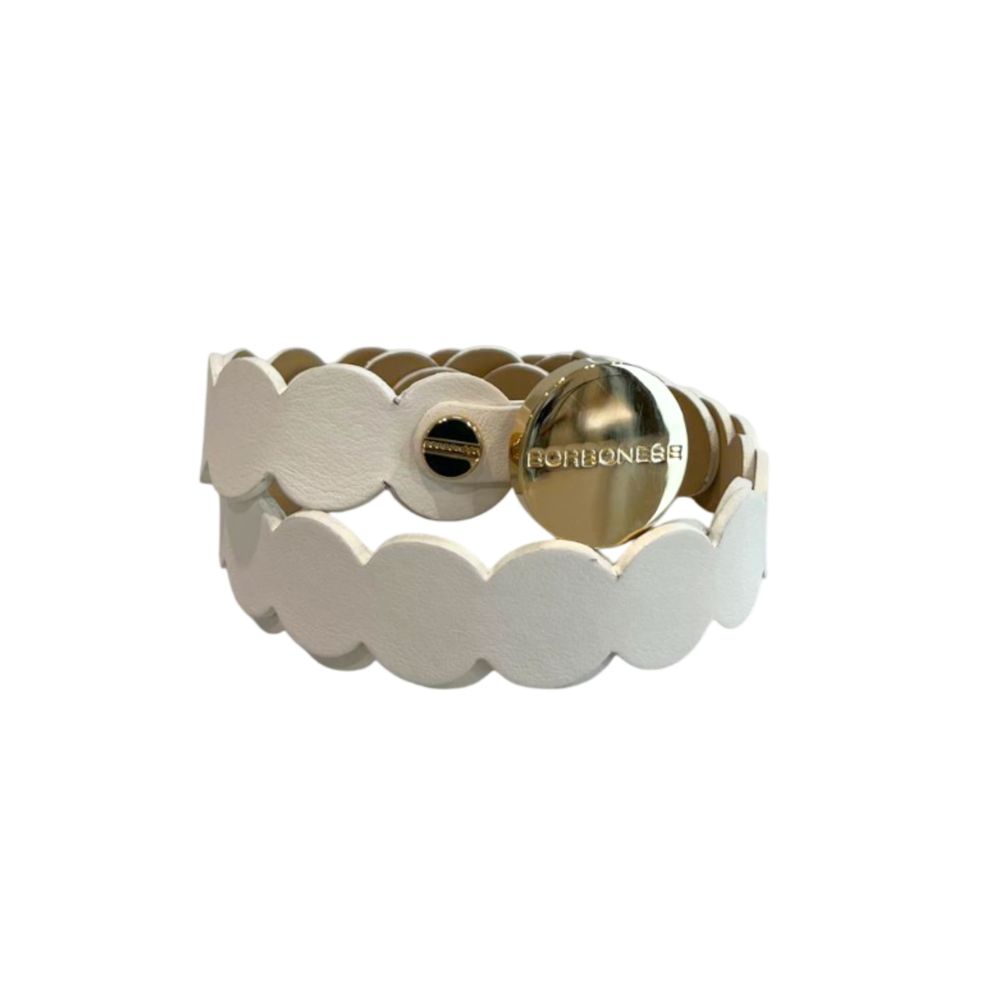 Borbonese White Genuine Leather Women Belt