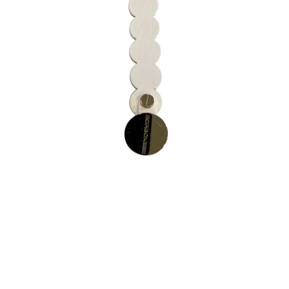 Borbonese White Genuine Leather Women Belt