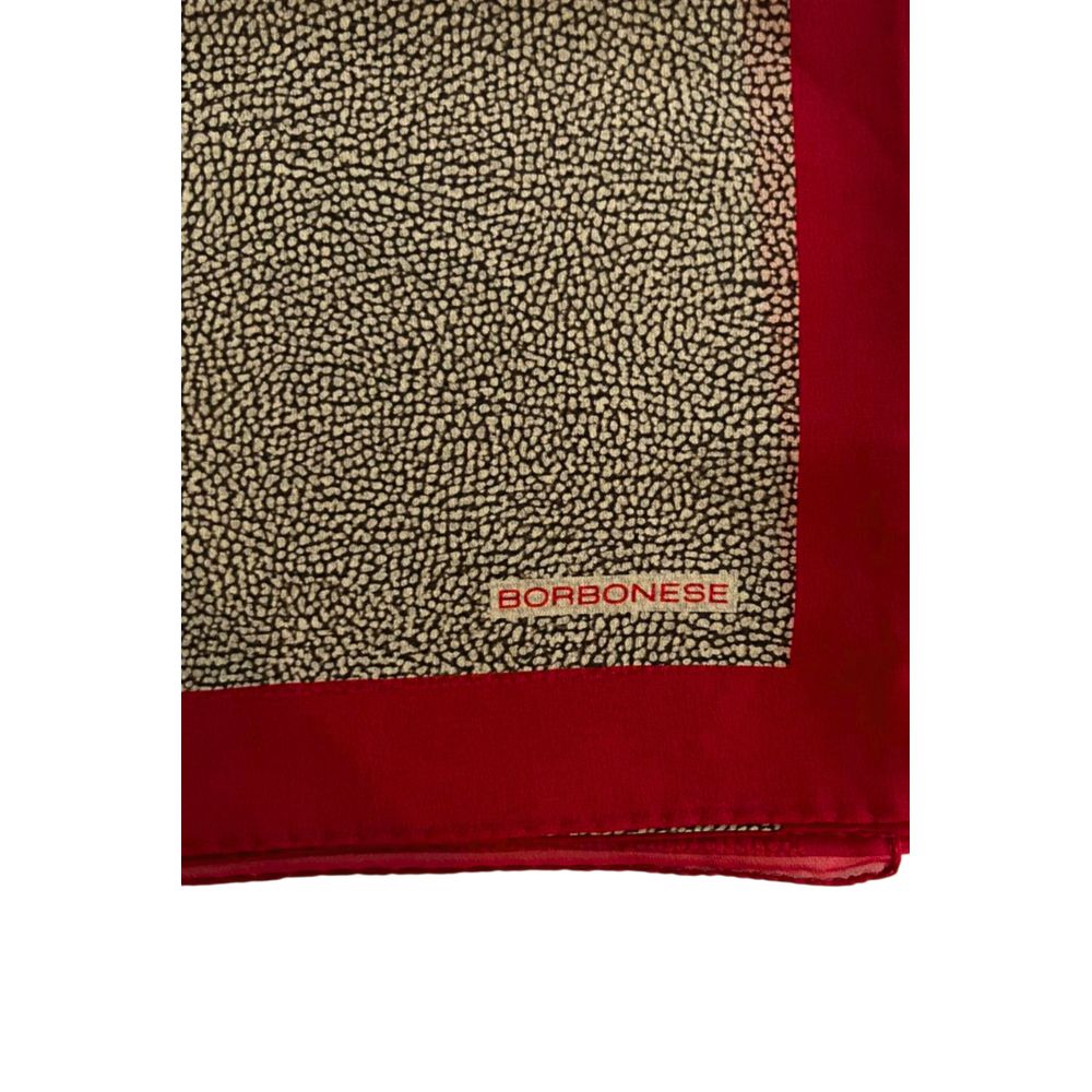 Borbonese Red Silk Women Scarf