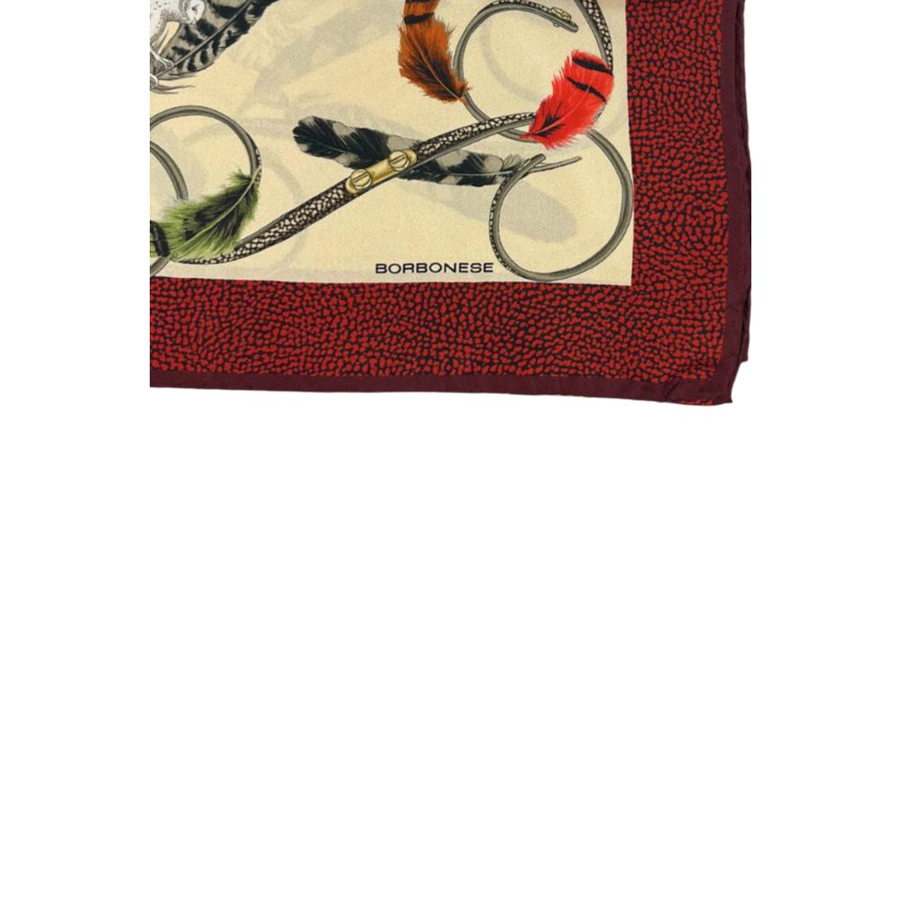 Borbonese Beige Silk Women Scarf