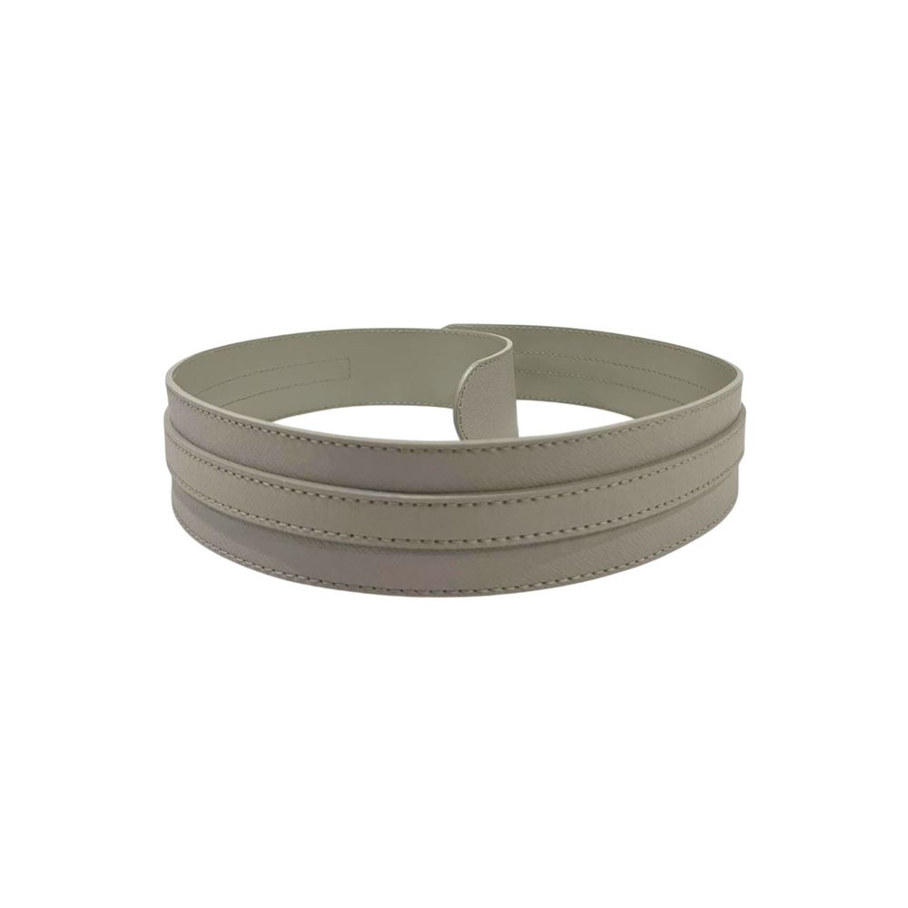 Borbonese Grey Genuine Leather Women's Belt