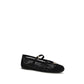 Prada Black Cotton Ballet Flats