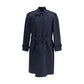 Burberry Blue Polyester Trench Coat