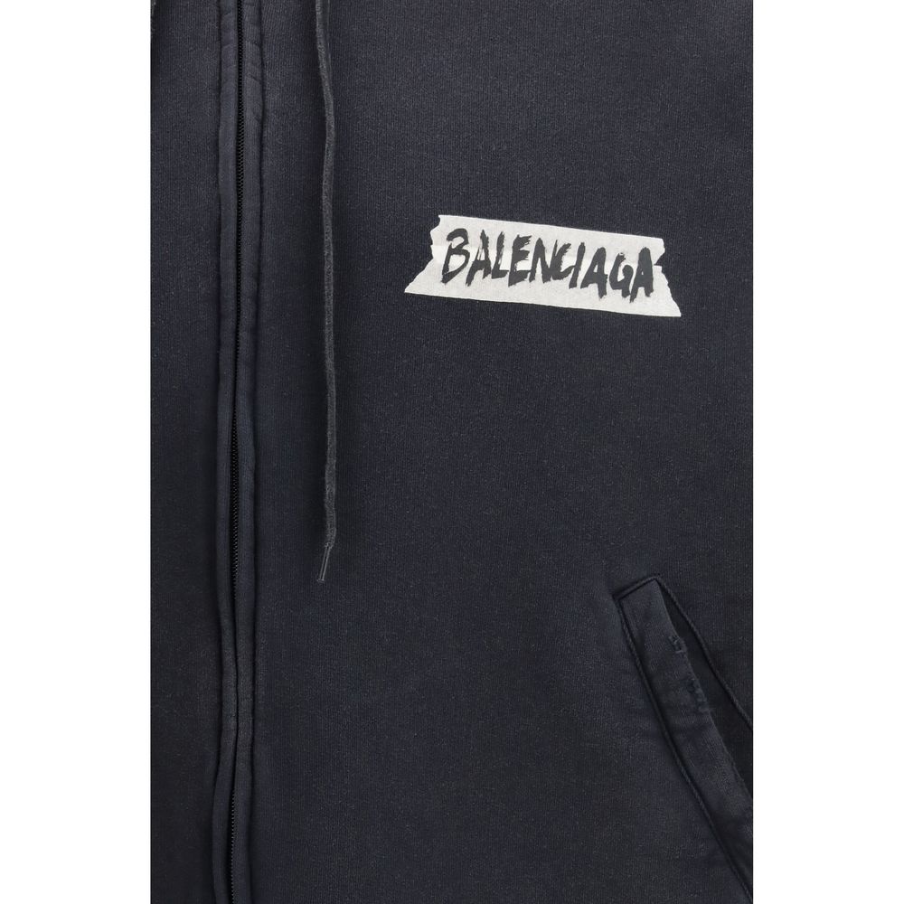 Balenciaga Black Cotton Sweatshirt