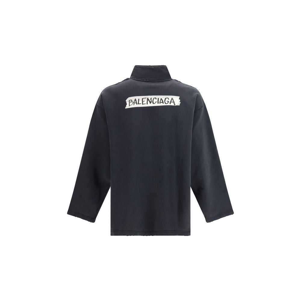 Balenciaga Black Cotton Sweatshirt