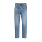 Gucci Light Blue Cotton Slim Fit Jeans