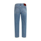 Gucci Light Blue Cotton Slim Fit Jeans