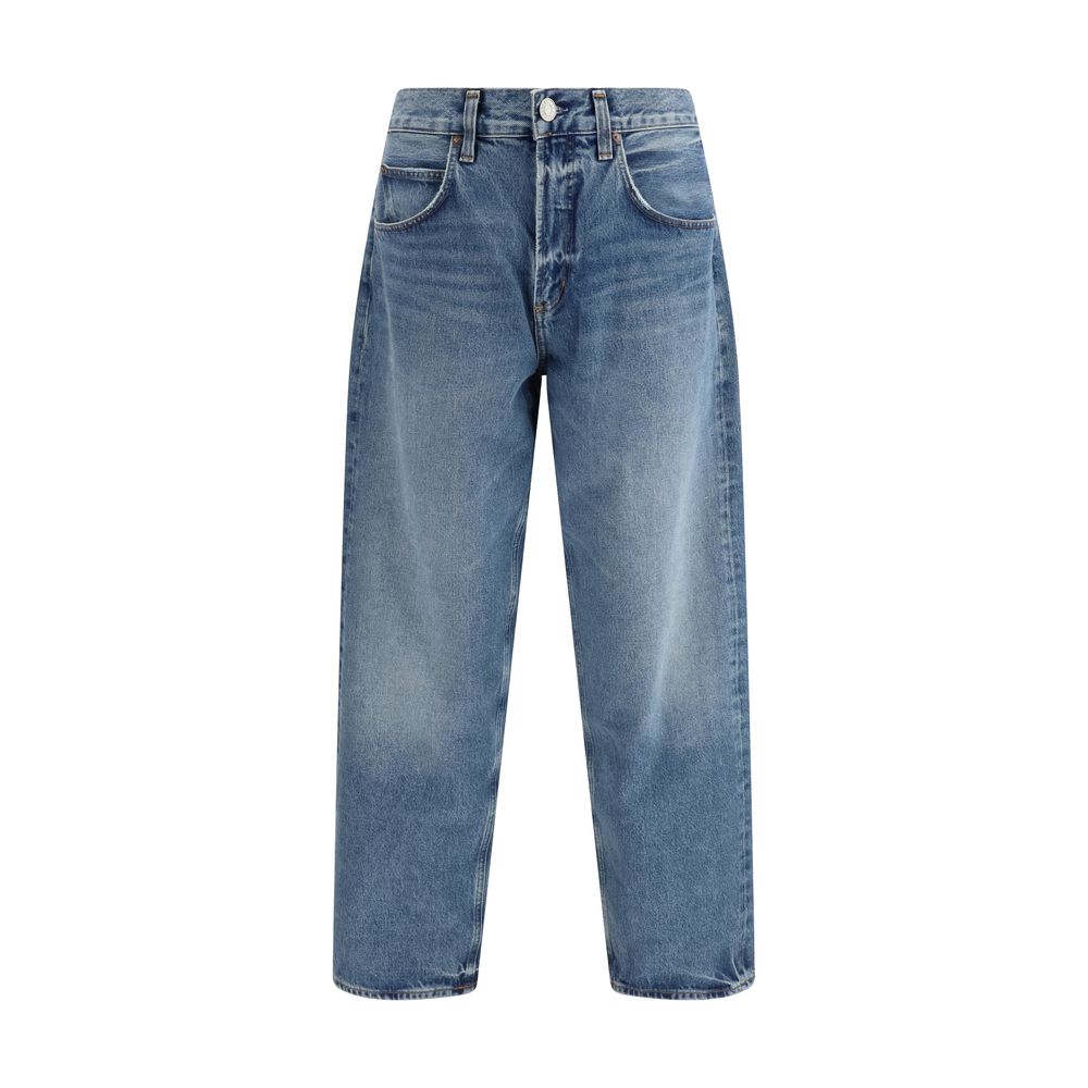Agolde Light Blue Recycled Cotton Tapered Jeans