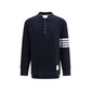 Thom Browne Blue Cotton Polo Shirt