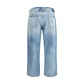 Margiela Light Blue Cotton Cropped Jeans