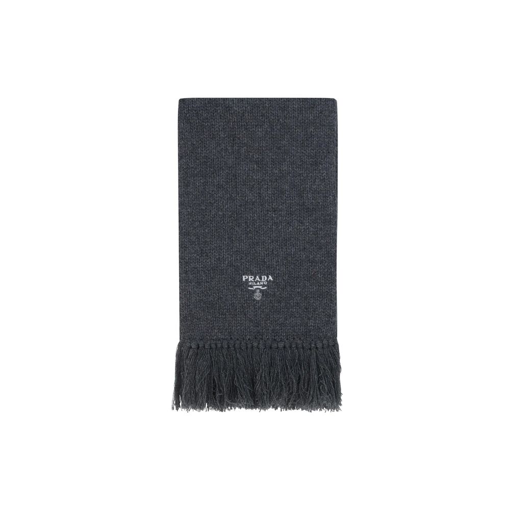 Prada Gray Cashmere Scarf
