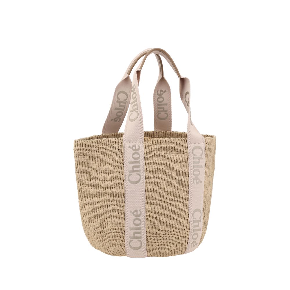 Chloé Beige Raffia Handbag