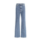 Khaite Blue Cotton Flared Jeans