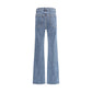 Khaite Blue Cotton Flared Jeans