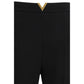 Valentino Black Fleece Wool Flared Pants