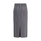 Brunello Cucinelli Gray Cotton Midi Skirt
