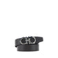 Ferragamo Black Calf Leather Bos Taurus Regular Belt
