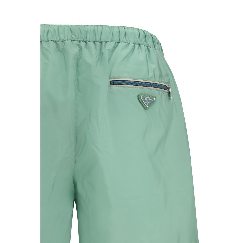 Prada Bicolor Recycled Polyamide Shorts