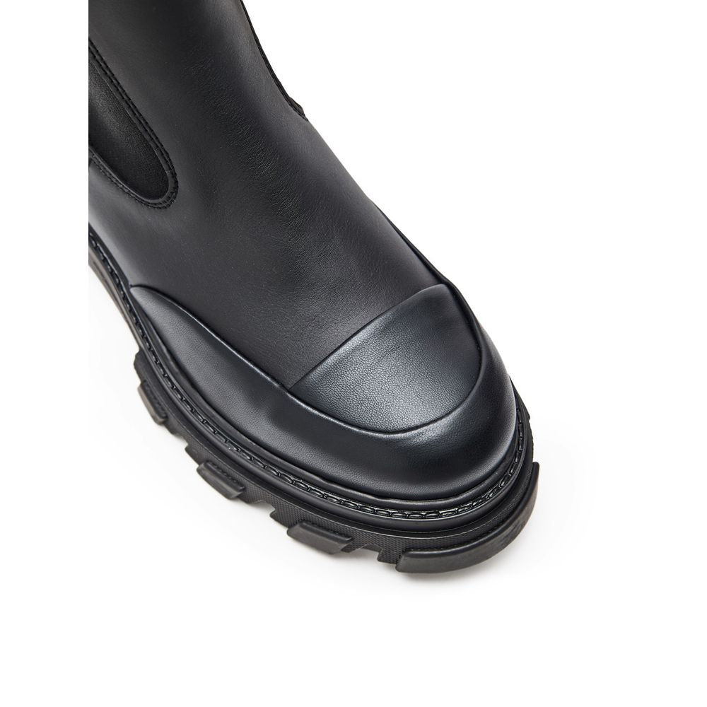 Ganni Black Leather Chelsea Boots