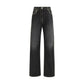 Versace Black Cotton Straight-Leg Jeans
