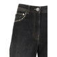 Versace Black Cotton Straight-Leg Jeans