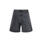 Agolde Black Cotton Bermuda Shorts