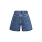Agolde Blue Cotton Bermuda Shorts