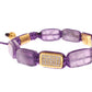 Dazzling Diamond Gold-Plated Amethyst Bracelet