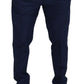 Dolce & Gabbana Blue Cotton Dress Pants