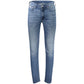 Calvin Klein Blu Cotton Men's Slim-Taper Jean