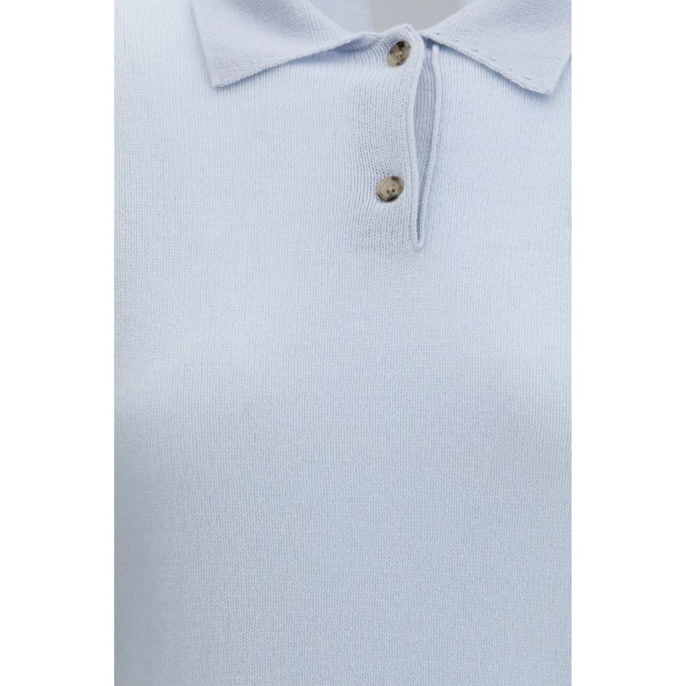 Allude Blue Cashmere Dress Shirt