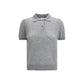 Allude Gray Cashmere Shortsleeve Shirt