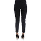 Costume National Black Cotton Cropped Jeans