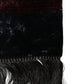 Dolce & Gabbana Black Red Rayon Geometric Pattern Fringe 140cm X 16cm  Scarf
