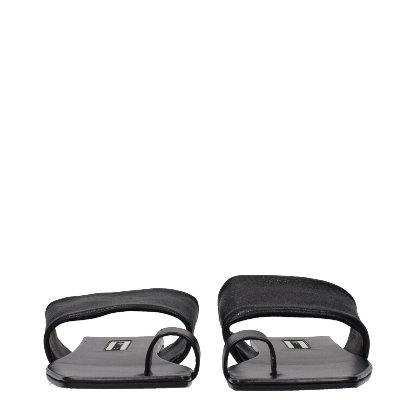 Jil Sander Black Leather Sandals