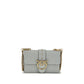 PINKO Gray Calf Leather Bos Taurus Shoulder Bag
