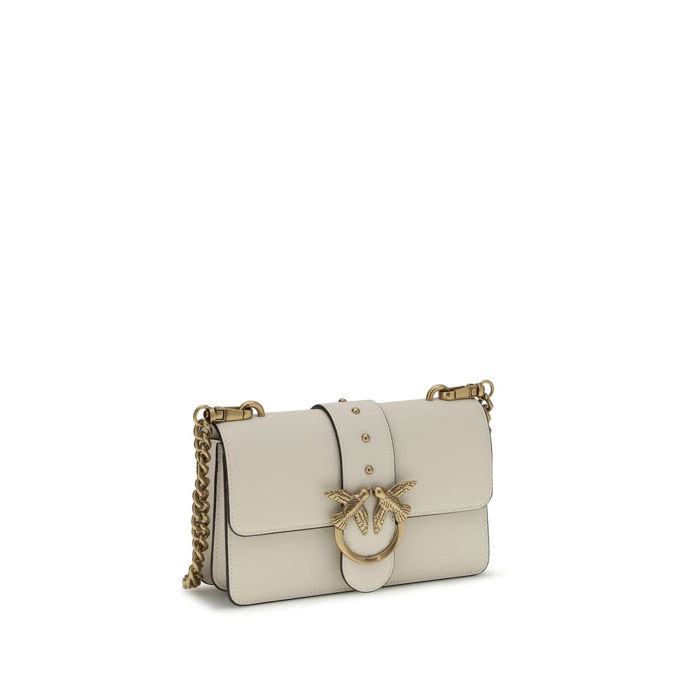 PINKO Beige Calf Leather Bos Taurus Shoulder Bag