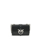 PINKO Black Calf Leather Bos Taurus Shoulder Bag