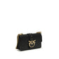 PINKO Black Calf Leather Bos Taurus Shoulder Bag