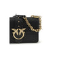 PINKO Black Calf Leather Bos Taurus Shoulder Bag