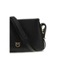 PINKO Black Calf Leather Bos Taurus Shoulder Bag